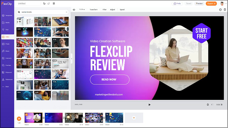 ویرایش ویدیو آنلاین با flexicap