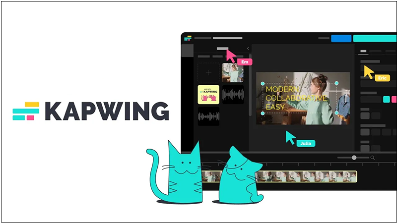 ابزار kapwing برای تبدیل عکس به فیلم حرفه ای